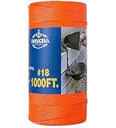 HONGDA Mason Line, 1000 Feet #18 Braided Nylon Mason line String Perfect for Masonry Jobs and for...