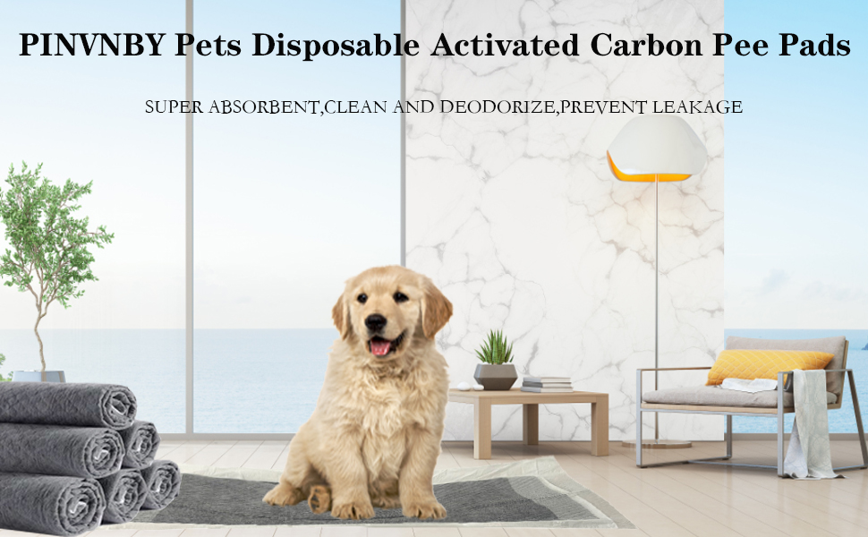 Rabbit Pee Pads, Disposable Bunny Pads Charcoal Leak-Proof Super Absorbent Potty Training Pad