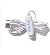 1 Pcs White DC5V USB LED Dimmer Extension Cable with On/Off Switch Adapter LED Dimming Controller...