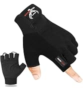 BEAST RAGE Workout Gloves for Men, Durable Palm Grip Gym Gloves Women Half Finger Elasticated Tra...