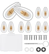 SMARTTOP Eyeglasses Nose Pads and Eyeglasses Ear Grips Set, Upgrade Silicone Air Chamber Metal-Co...