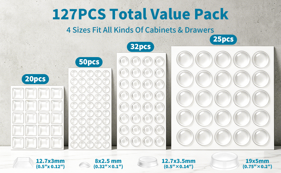 cabinet stoppers clear