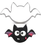 LILIAO Halloween Large Bat Cookie Cutter - 5.6 x 3.2 inchess - Stainless Steel - By Janka