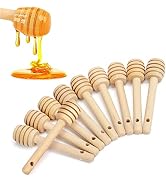HAKSEN 3.25 inch Mini Honeycomb Stick, 55 PCS Wooden Honey Dipper Charcuterie AccessoriesHoney Wa...