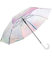 ShedRain Iridescent Stick Umbrella, 50" Canopy Coverage, Crook Handle