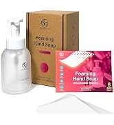 Soluble Care: Foaming Hand Soap Dissolvable Sheet Starter Kit | Includes 8 oz. Foaming Dispenser ...