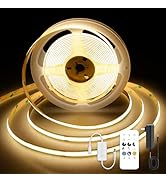 AUZIWE COB LED Strip Lights 9.84ft, 3000K Warm White LED Light Strip, DC24V Tape Light, CRI93+, B...