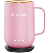 Supsonic - 16oz Self Heating Coffee Mug, Smart Heated Coffee Mug Faster Direct-Contact Heating Up...