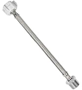 PLUMBINGMASTER 8 Inch Flexible Toilet Connector Extension, 7/8 female x 7/8 male Hose Adapter, St...