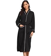RONGTAI Womens Waffle Robe Waffle Long Sleeve Bathrobe with Belted and Pockets Lightweight Housec...