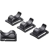 4pcs Black Water Bladder Tube Clips for Hydration Pack,Universal Hydration Pack Water Bladder Bag...