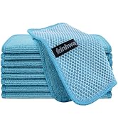 KinHwa Kitchen Washcloths for Dishes Absorbent Microfiber Dish Cloths Quick Dry Dish Rags with Po...