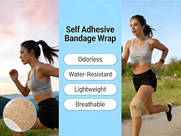 upgraded cohesive bandage premium cotton gauze bandage wrap non-stick absorbent gauze roll