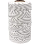 jijAcraft White String 328 Feet, 2mm Cotton Butchers Twine String, Kitchen Cooking Bakers Twine S...
