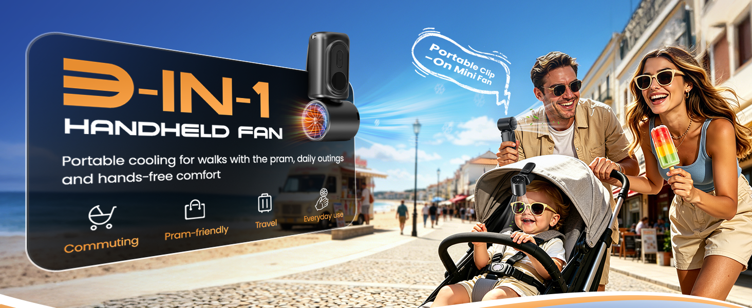 Portable Clip-On Mini Fan