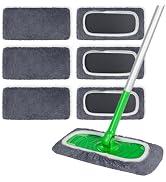 INFICRIME 6 Pack Reusable Microfiber Mop Pads Compatible with Swiffer Sweeper Mop, Dry Sweeping C...