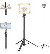 ULANZI MT-80 Aluminum Tripod Stand, 7FT Extendable Camera Phone Tripod for Travel, Auto Pop-Up, 1...