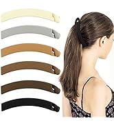 Banana Hair Clips, Ahoney 6 Pack Banana Clip Vintage Hair Clips for Thin Hair Women 4" Banana Cli...