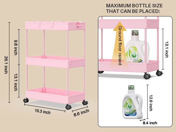 Slim storage cart
