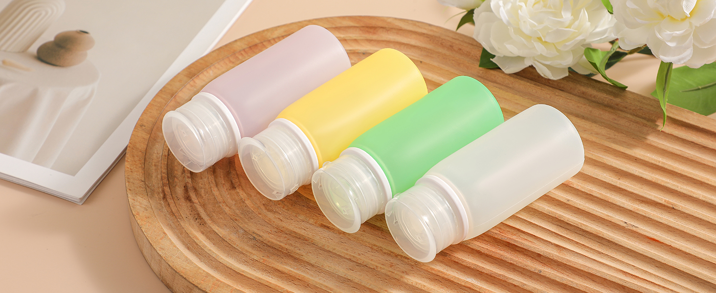 travel bottles, travel size bottles, travel squeeze bottles, silicone travel bottles