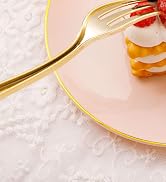 Pink Gold Cake Plates
