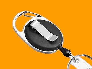 2 Pack ID Badge Holder With Clip Badge Reels