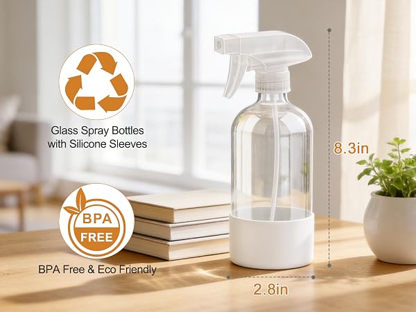 glass spray bottles for cleaning