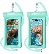 NEPHI IP68 Waterproof Phone Pouch 2 Pack-Up to 8.0",Adjustable Neck Lanyard Floating Waterproof P...