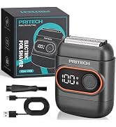 PRITECH Mini Foil Shaver for Men, Cordless Electric Razor USB-C Fast Charge | 3D Floating Foil, I...