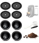 Sendoger Upgraded Set, 4 Reusable Pods + 4 Silicone Lids, 4x230ml Mug Size Cups, Fits Selected Ne...