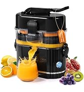 Amzpass Electric Orange Juicer, Dual-Head Citrus Juicer Squeezer with Power Cord & Cleaning Brush...