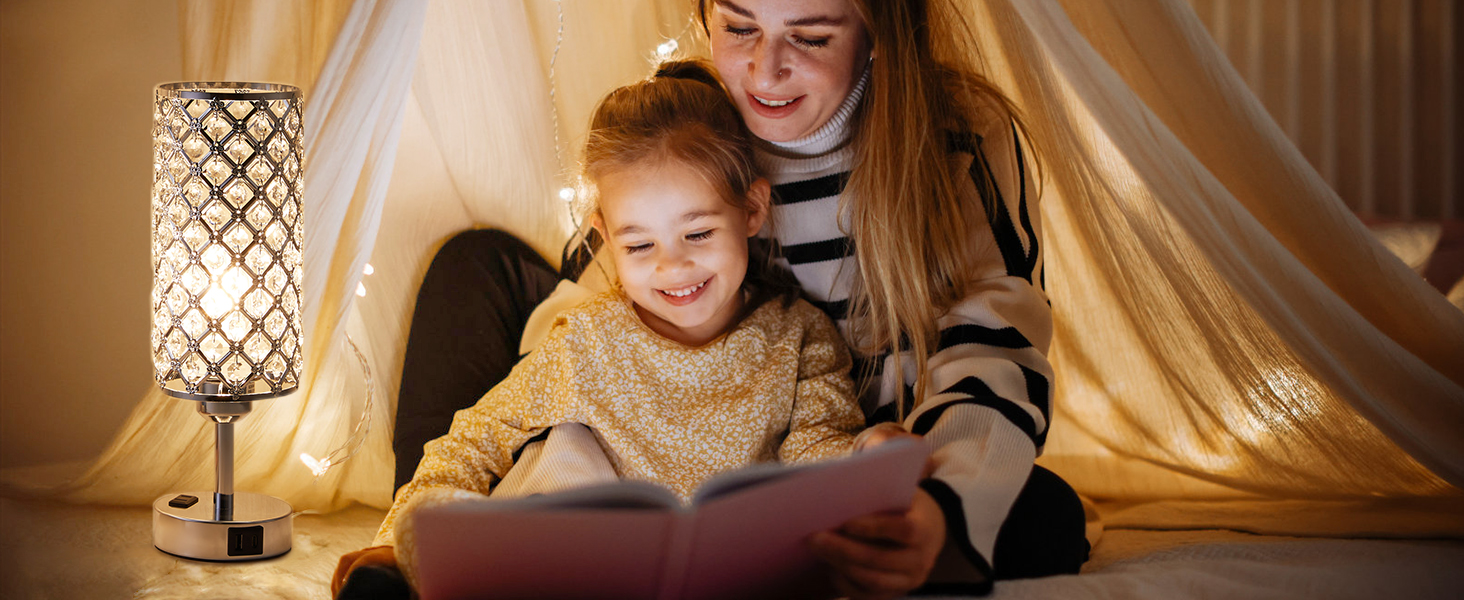 crystal lamp set of 2