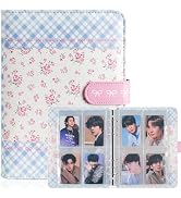 A5 Kpop Photocard Binder, 6 Ring Binder Album with 200 Card Slots, Leather Binder Cover with Magn...