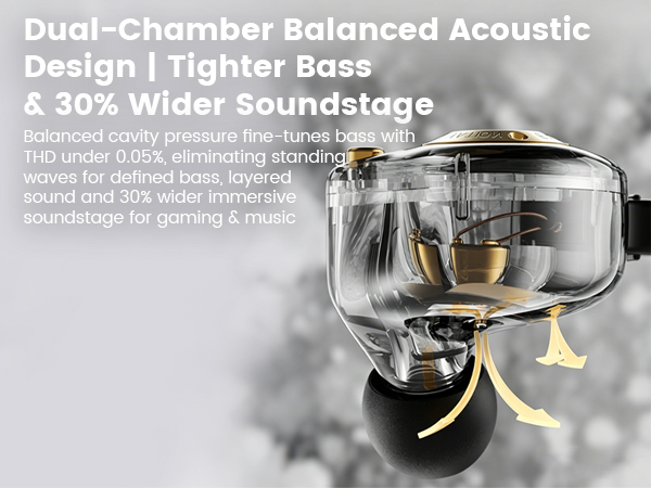 Wired IEM Earbuds,Earphones with Microphone&OFC Cable for Gaming,Video Musicians, Singers
