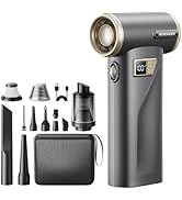 Electric Air Duster and Vacuum 2-in-1, Cordless Rechargeable Air Duster with 130000RPM Brushless ...