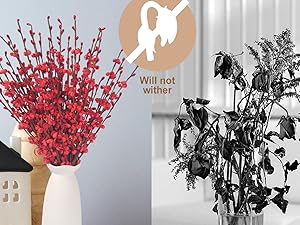 artificial flowers will not wither for long term decor