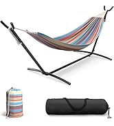 Sorbus 2-Person Luxury Hammock with Steel Stand- Premium Cotton Blend 60" Large Bed- Heavy Duty 4...