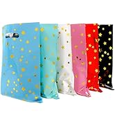 ZGORENDZ 48 Pack Party Favor Bags Cute Star Goodie Bags for Kids Birthday, Plastic Party Gift Bag...