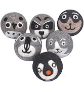 Quality Wool Dryer Balls - 6 XL Cutie Balls Pack - Pure Organic Wool -Reusable Natural Fabric Sof...