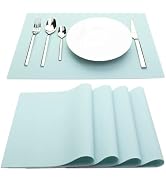 IYYI Silicone Placemats, Placemats Set of 4, Kids Place Mats, Waterproof Table Mat, Heat Resistan...