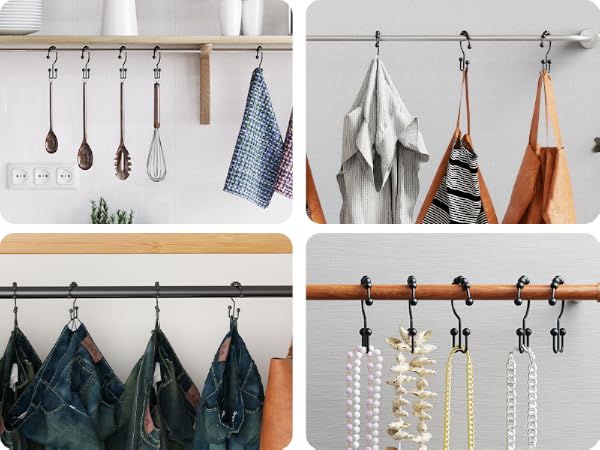Matte Black Shower Hooks