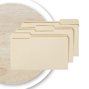 Staples Manila File Folders, Legal, 3 Tab, Assorted Position, 100/Box