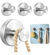 4 Packs Suction Cup Hooks for Shower, Heavy-Duty Wreath Hangers for Front Door, No Drill Glass Do...