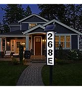 Solar Address Sign Lighted House Numbers for Outside Address Plaques for House Address Numbers fo...