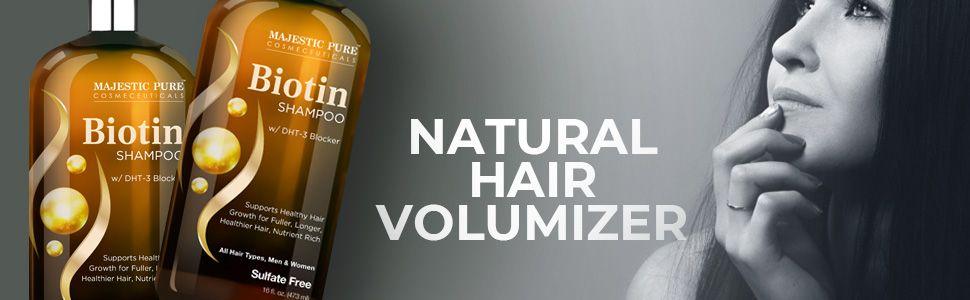 majestic pure biotin shampoo thickening hair thinning loss natural volumizing long sulfate free best