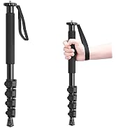 ULANZI TB12 61-Inch Camera Monopod - Portable Tripod & Monopod Photography Stick with 5-Section H...