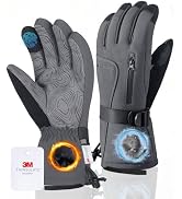 GXCROR Winter Gloves for Men & Women, Waterproof Touchscreen Ski Gloves with 3M Thinsulate -22°F ...