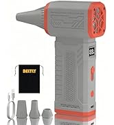 Compressed Air Duster, 130K RPM Powerful Cordless Electric Mini Blower with Display, 10-Gear Adju...