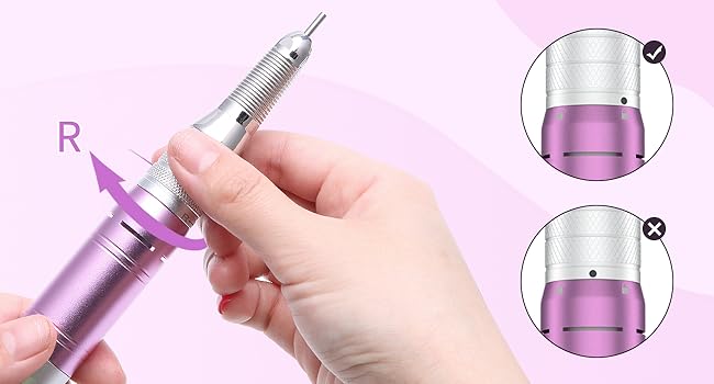 efile nail drill machine with twist lock system