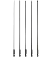 Rocaris 5 Pack Extra Long Phillips Screwdriver Bit Sets, 1/4 Inch Hex Shank Magnetic Screwdriver ...